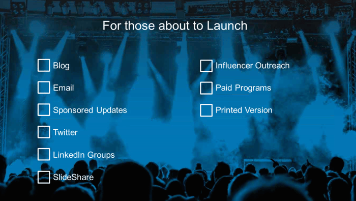 marquee content launch checklist