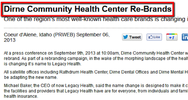health center press release